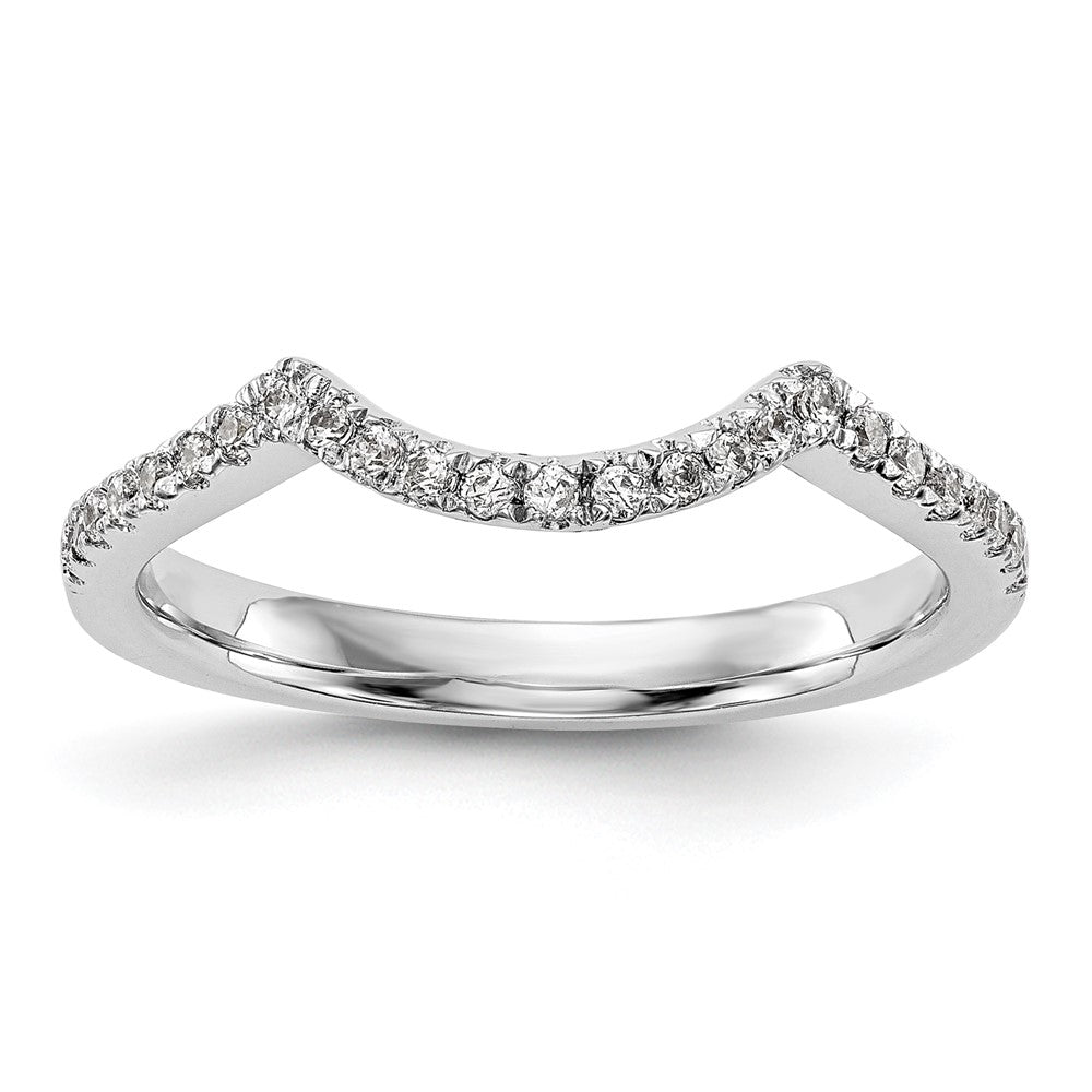 0.10ct. CZ Solid Real 14k White Gold Wedding Wedding Band Ring