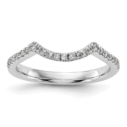 0.10ct. CZ Solid Real 14k White Gold Wedding Wedding Band Ring