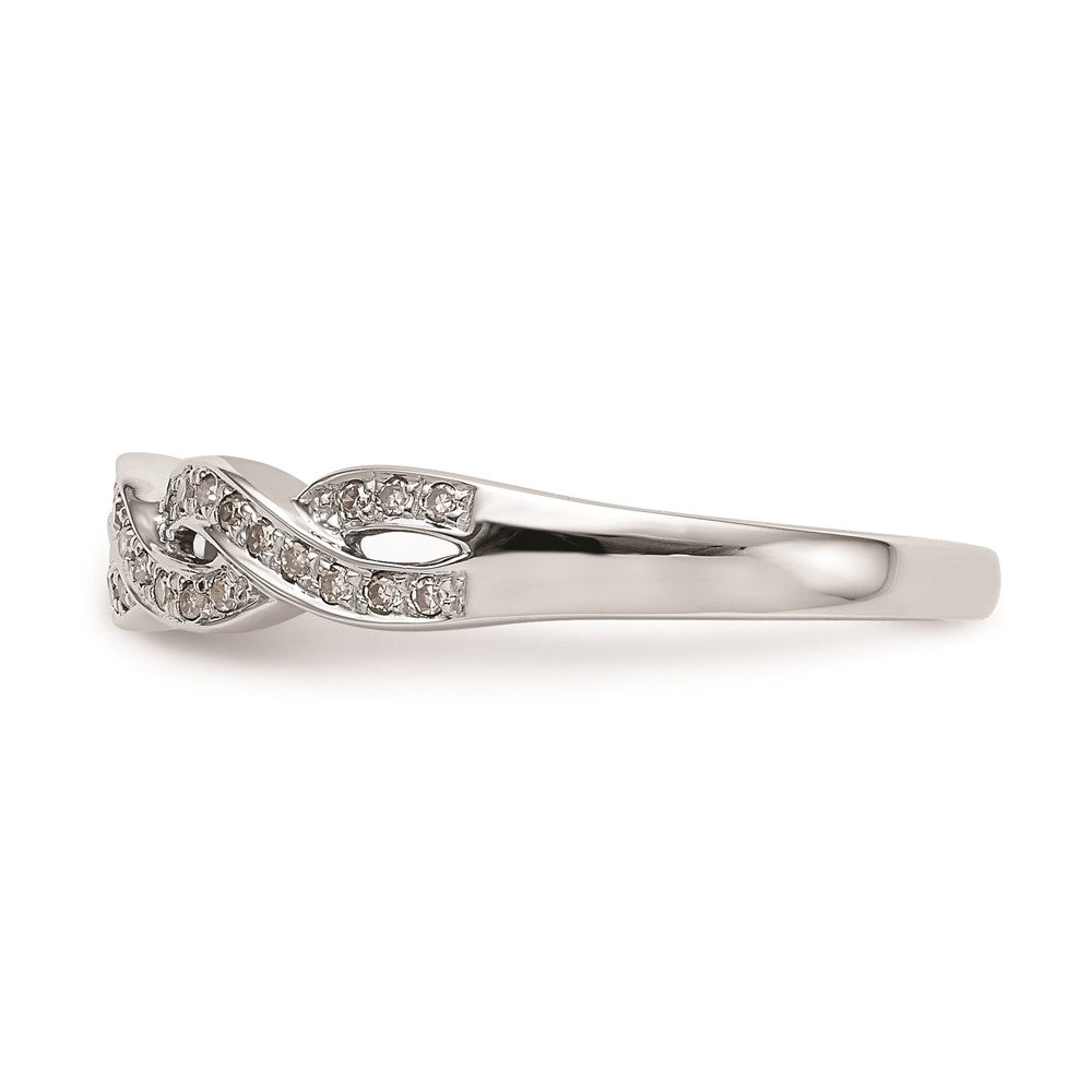 14k White Gold Real Diamond Wedding Band