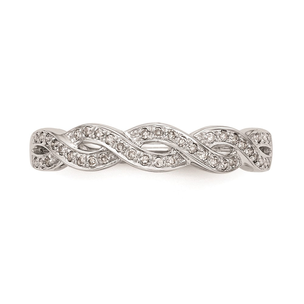 14k White Gold Real Diamond Wedding Band