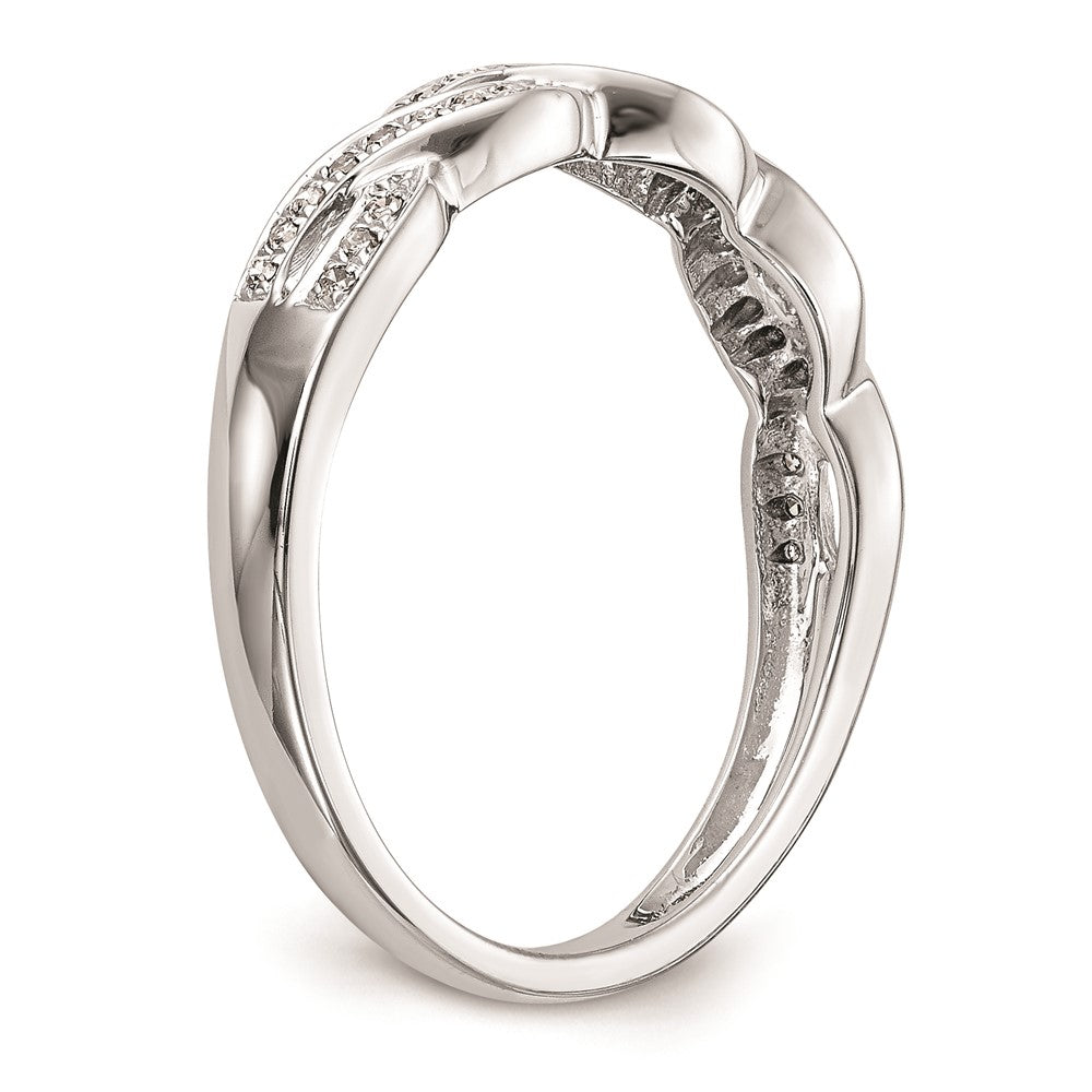 14k White Gold Real Diamond Wedding Band