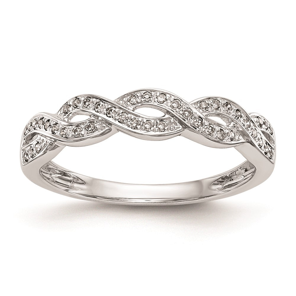 14k White Gold Real Diamond Wedding Band