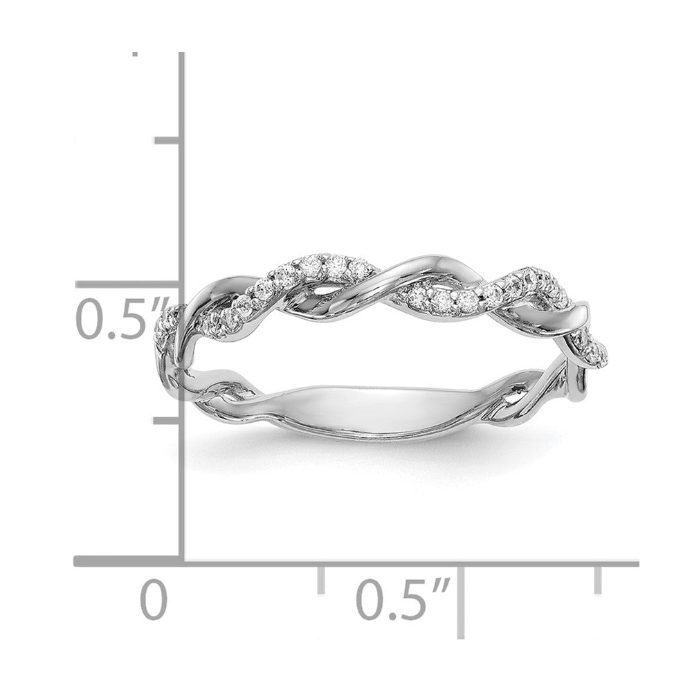 0.12ct. CZ Solid Real 14K White Gold Wedding Wedding Band Ring