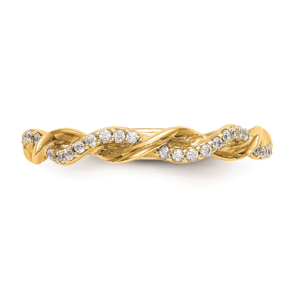 0.12ct. CZ Solid Real 14k Yellow Gold Wedding Wedding Band Ring