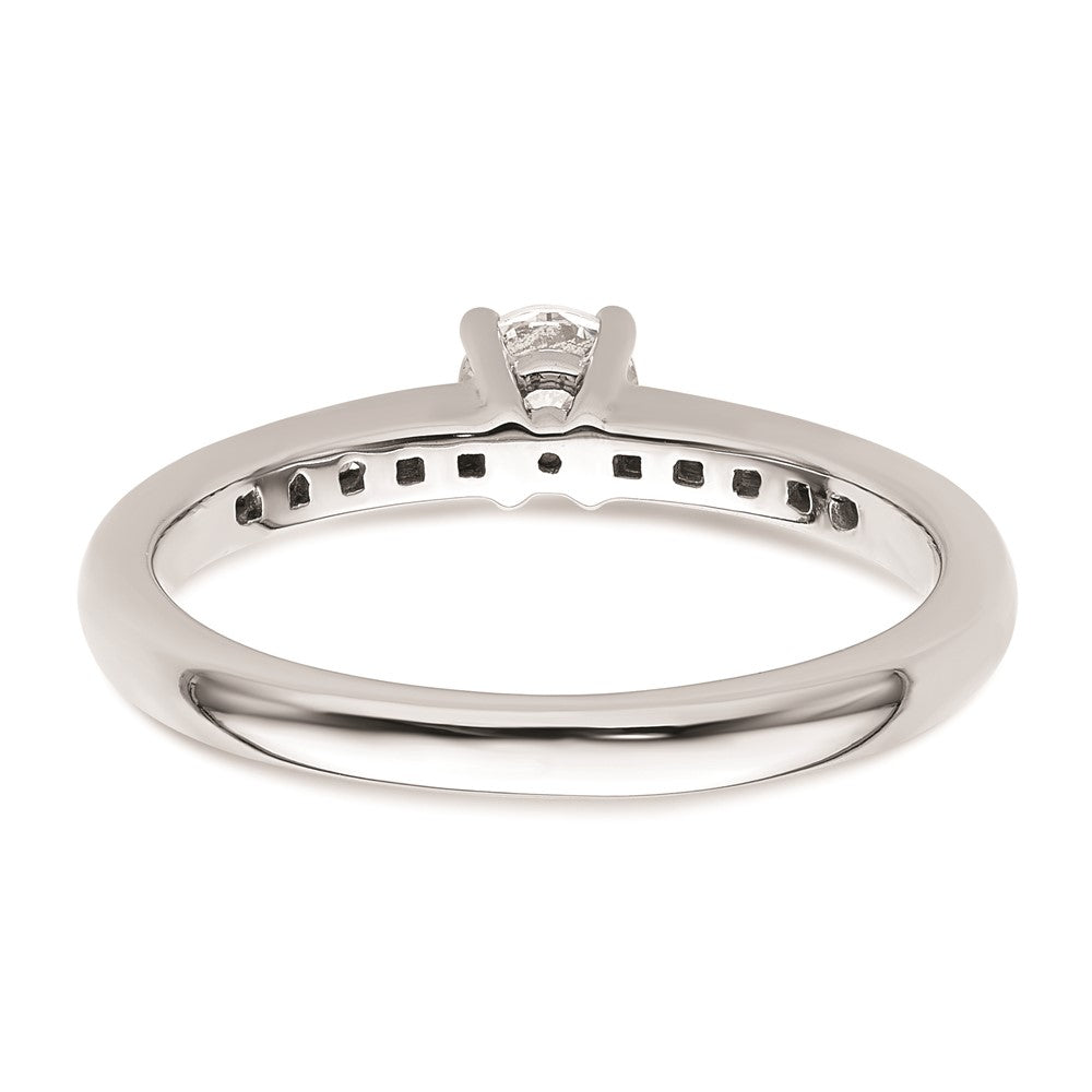 0.25ct. CZ Solid Real 14K White Gold Engagement Ring