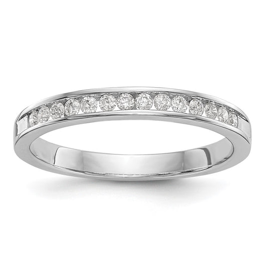 14k White Gold Real Diamond Wedding Band