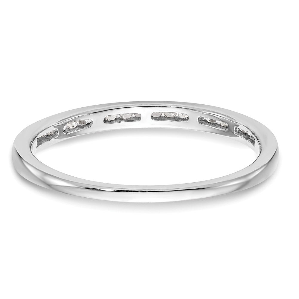 0.13ct. CZ Solid Real 14k White Gold Wedding Wedding Band Ring