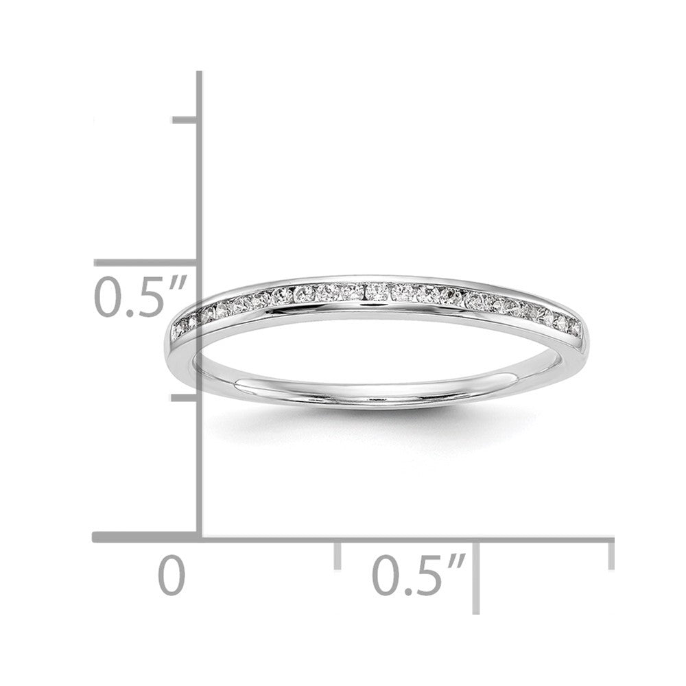 0.13ct. CZ Solid Real 14k White Gold Wedding Wedding Band Ring