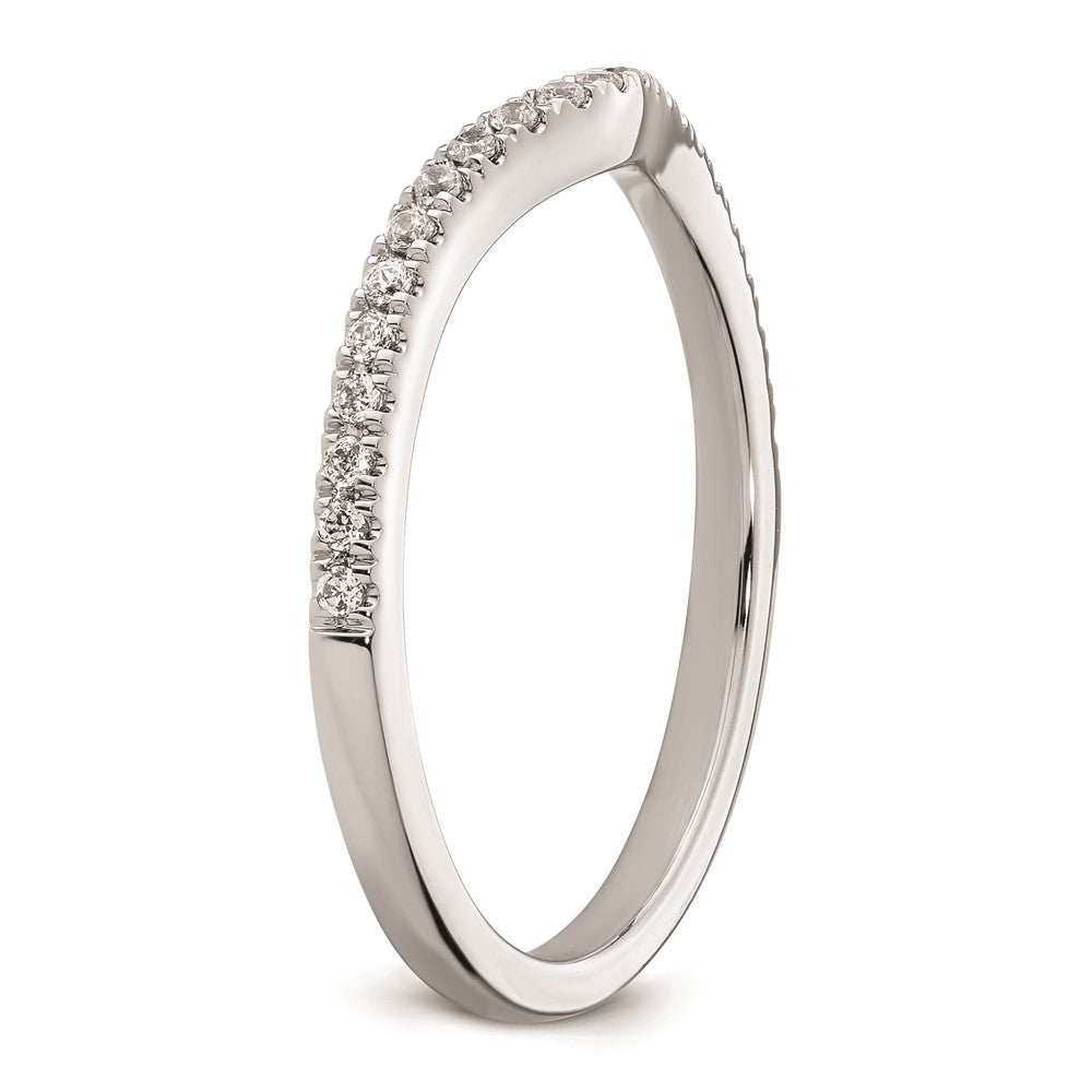 0.08ct. CZ Solid Real 14k White Gold Wedding Wedding Band Ring