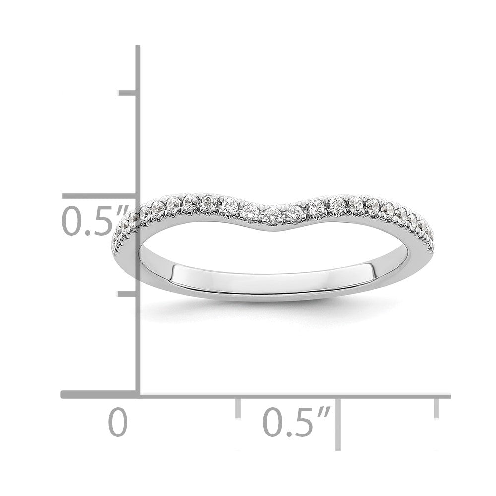 0.08ct. CZ Solid Real 14k White Gold Wedding Wedding Band Ring