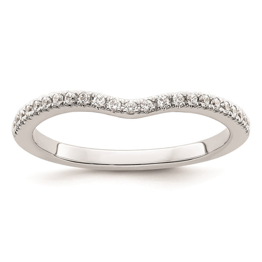 14k White Gold Real Diamond Wedding Band