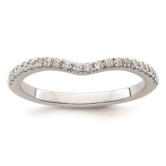 14k White Gold Real Diamond Wedding Band