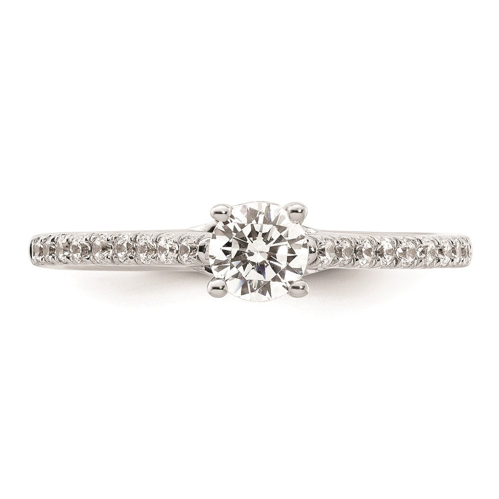 0.33ct. CZ Solid Real 14K White Gold Engagement Ring