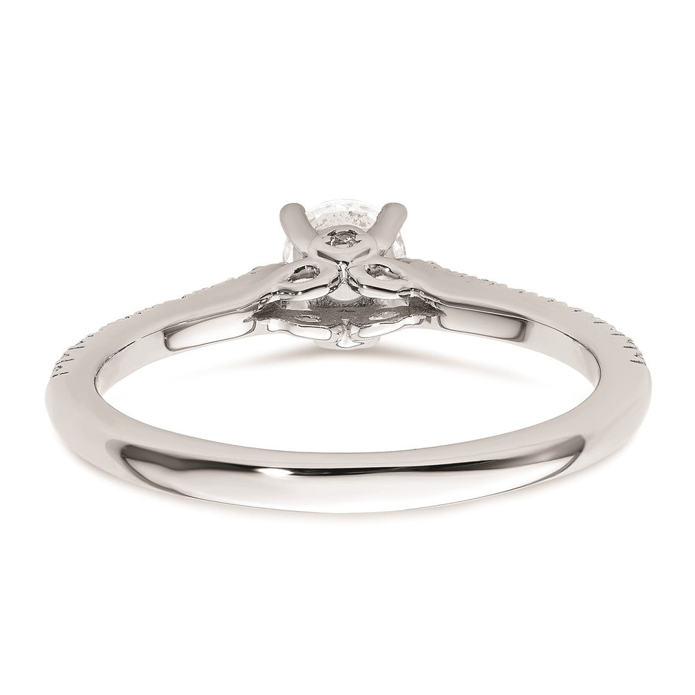 0.33ct. CZ Solid Real 14K White Gold Engagement Ring