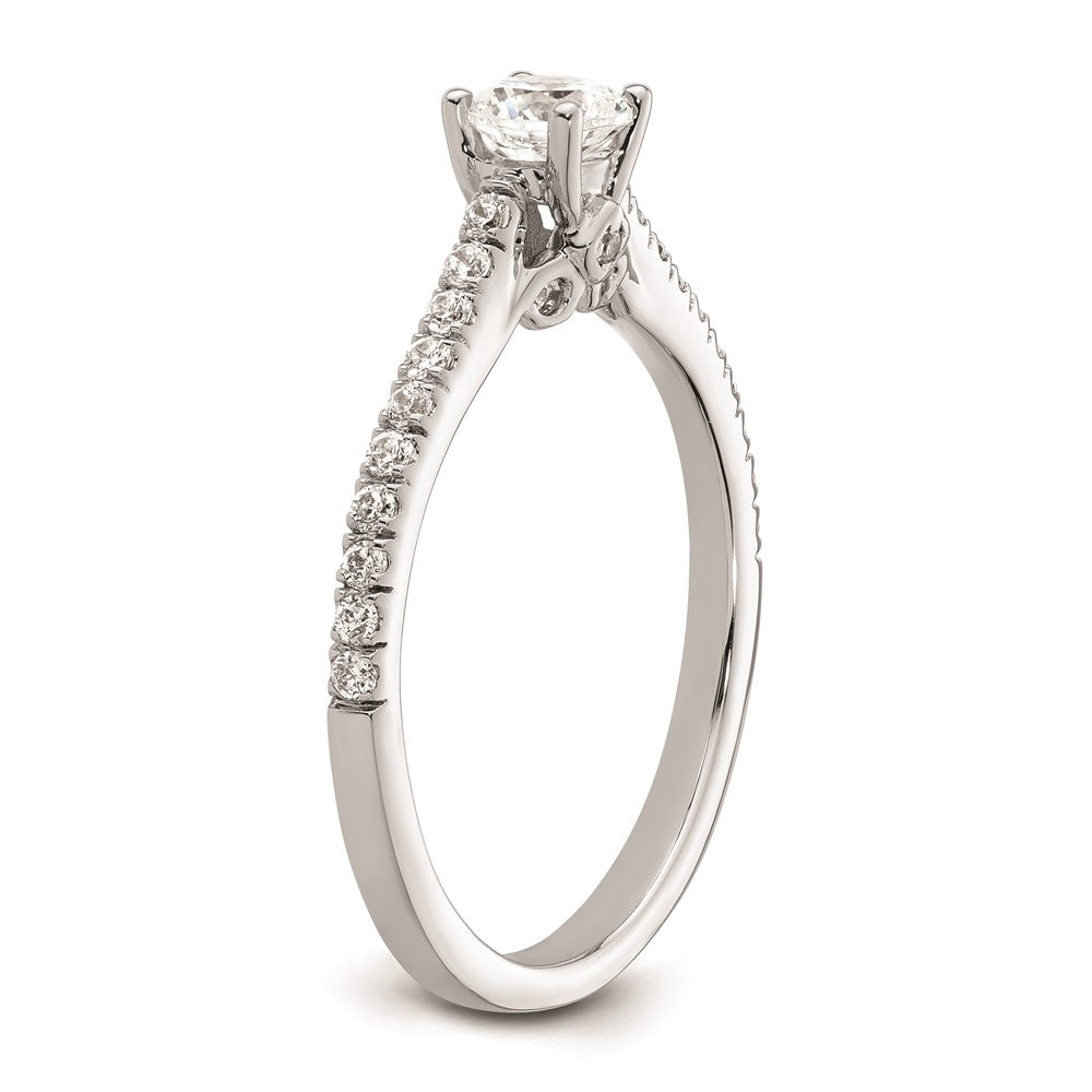 0.33ct. CZ Solid Real 14K White Gold Engagement Ring