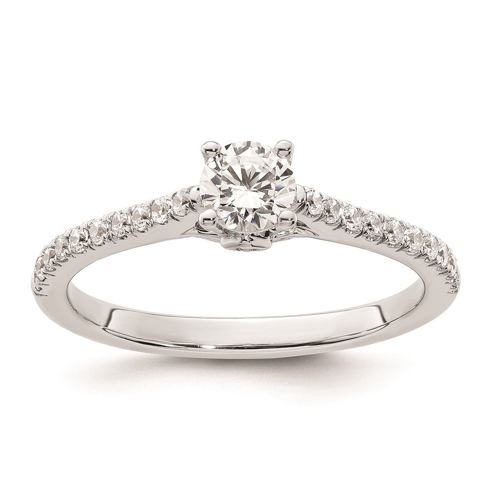 0.33ct. CZ Solid Real 14K White Gold Engagement Ring