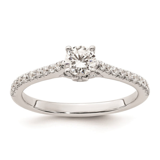 0.33ct. CZ Solid Real 14K White Gold Engagement Ring