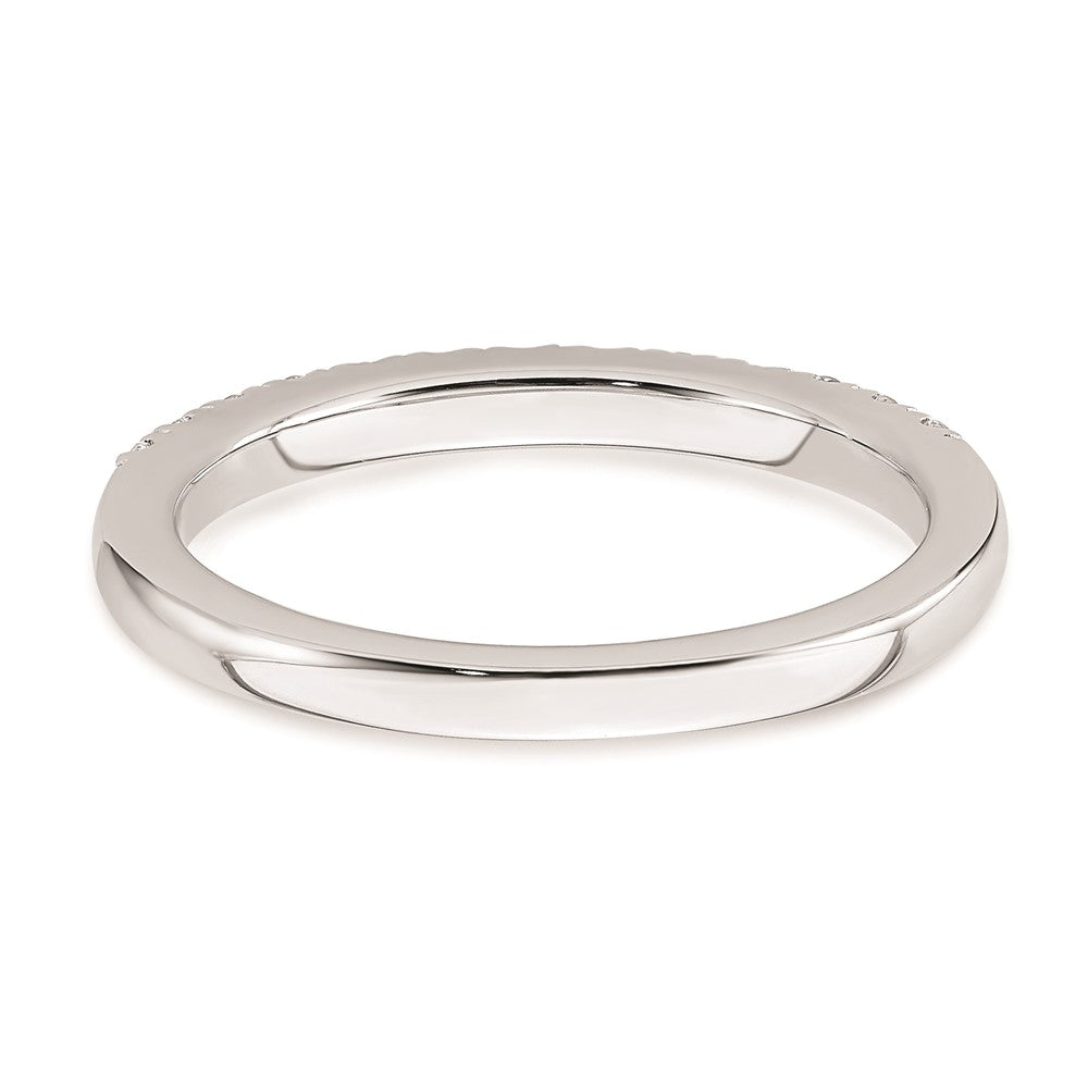 14k White Gold Real Diamond Wedding Band