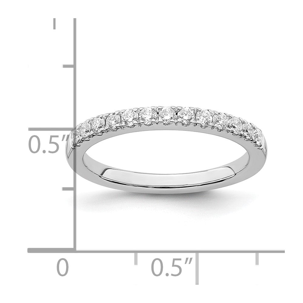 14k White Gold Real Diamond Wedding Band