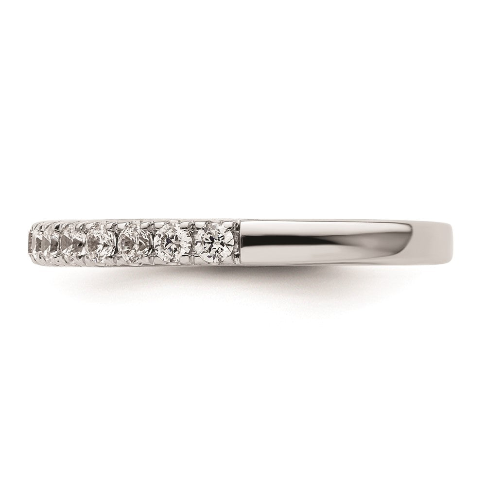 14k White Gold Real Diamond Wedding Band