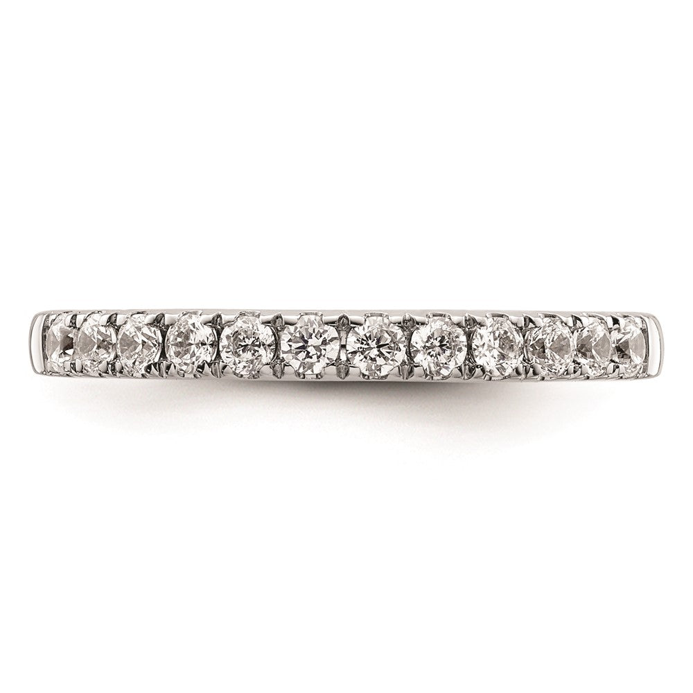 14k White Gold Real Diamond Wedding Band