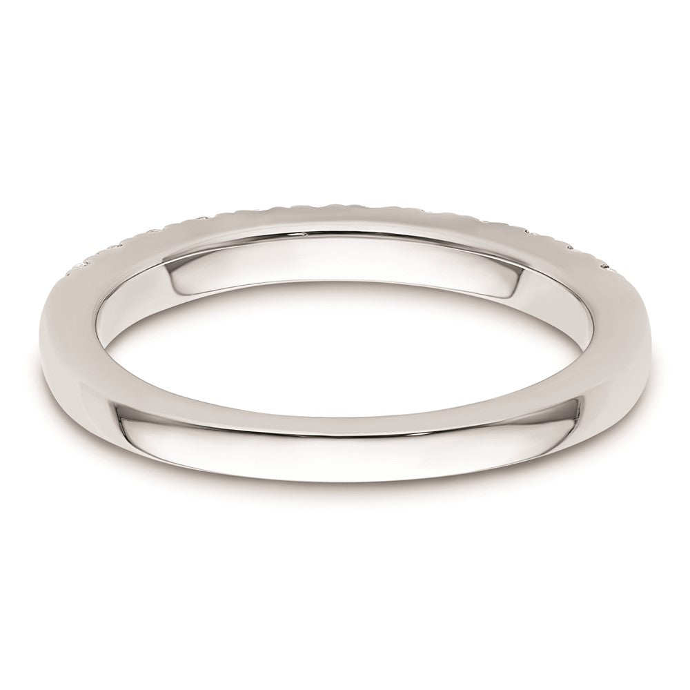 14k White Gold Real Diamond Wedding Band