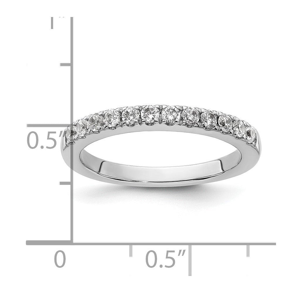 14k White Gold Real Diamond Wedding Band