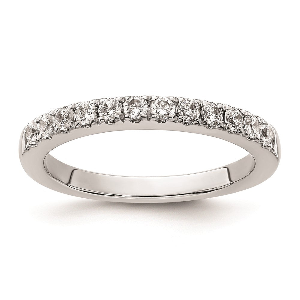 14k White Gold Real Diamond Wedding Band