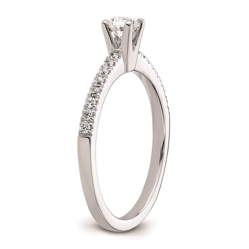 0.25ct. CZ Solid Real 14K White Gold Engagement Ring