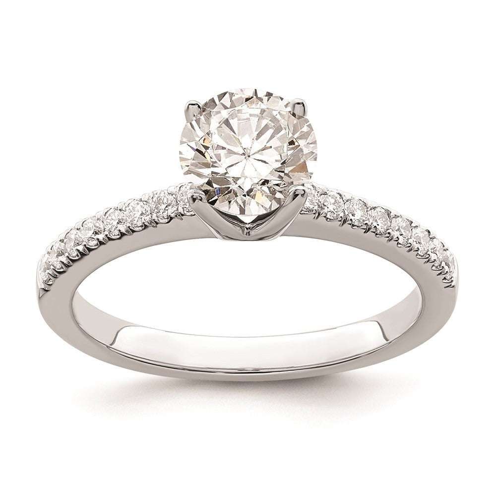 0.50ct. CZ Solid Real 14K White Gold Engagement Ring