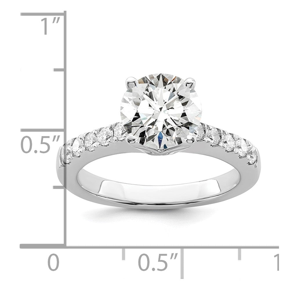 2.00ct. CZ Solid Real 14K White Gold Engagement Ring