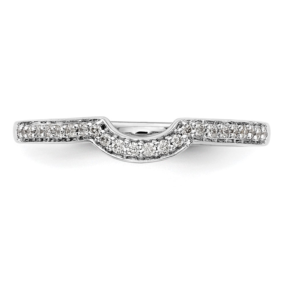 0.12ct. CZ Solid Real 14k White Gold Wedding Wedding Band Ring