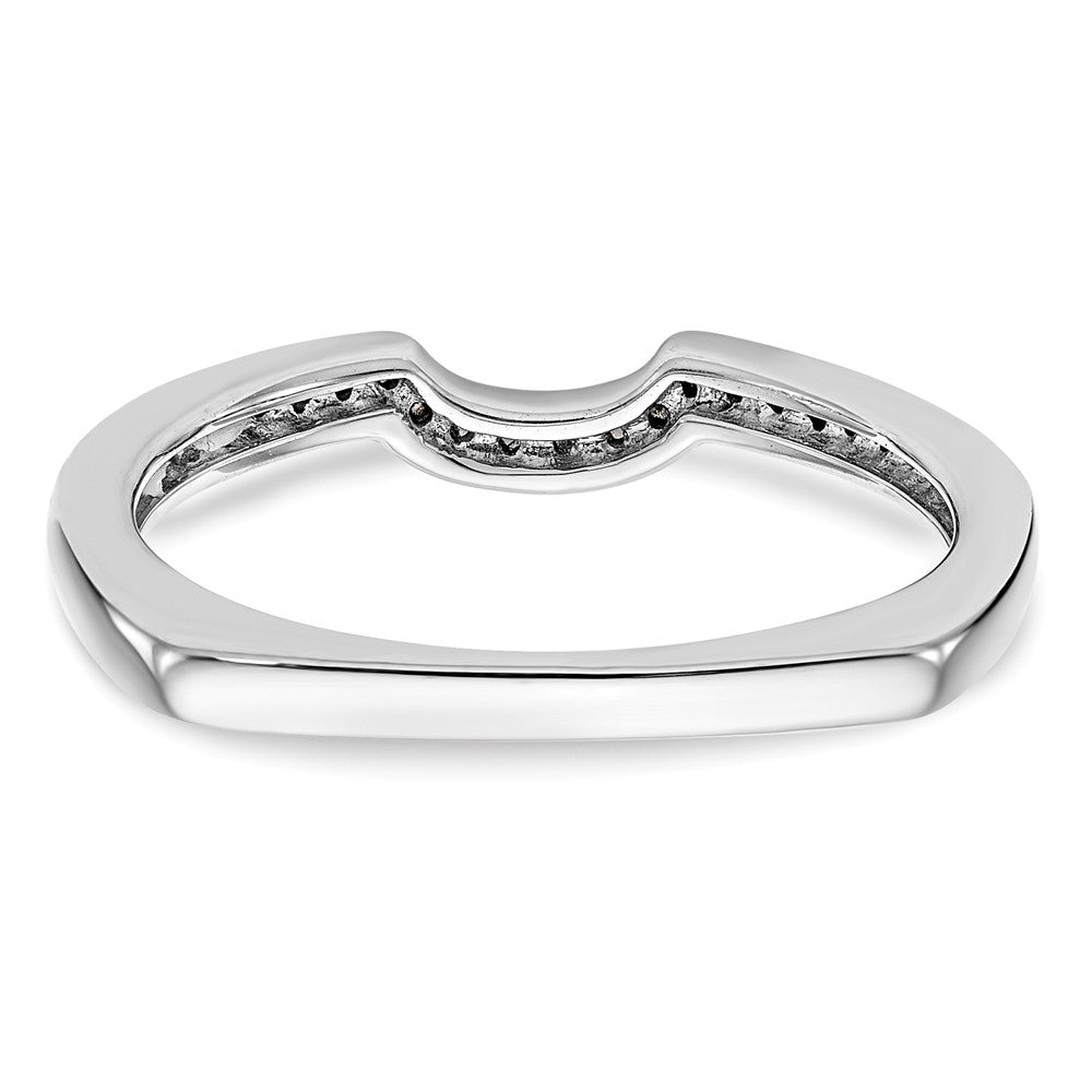 0.12ct. CZ Solid Real 14k White Gold Wedding Wedding Band Ring