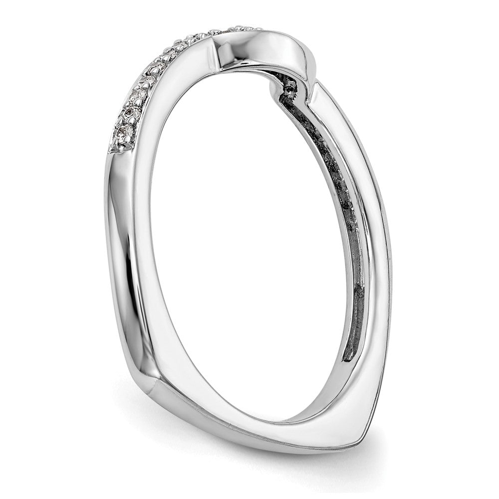 0.12ct. CZ Solid Real 14k White Gold Wedding Wedding Band Ring