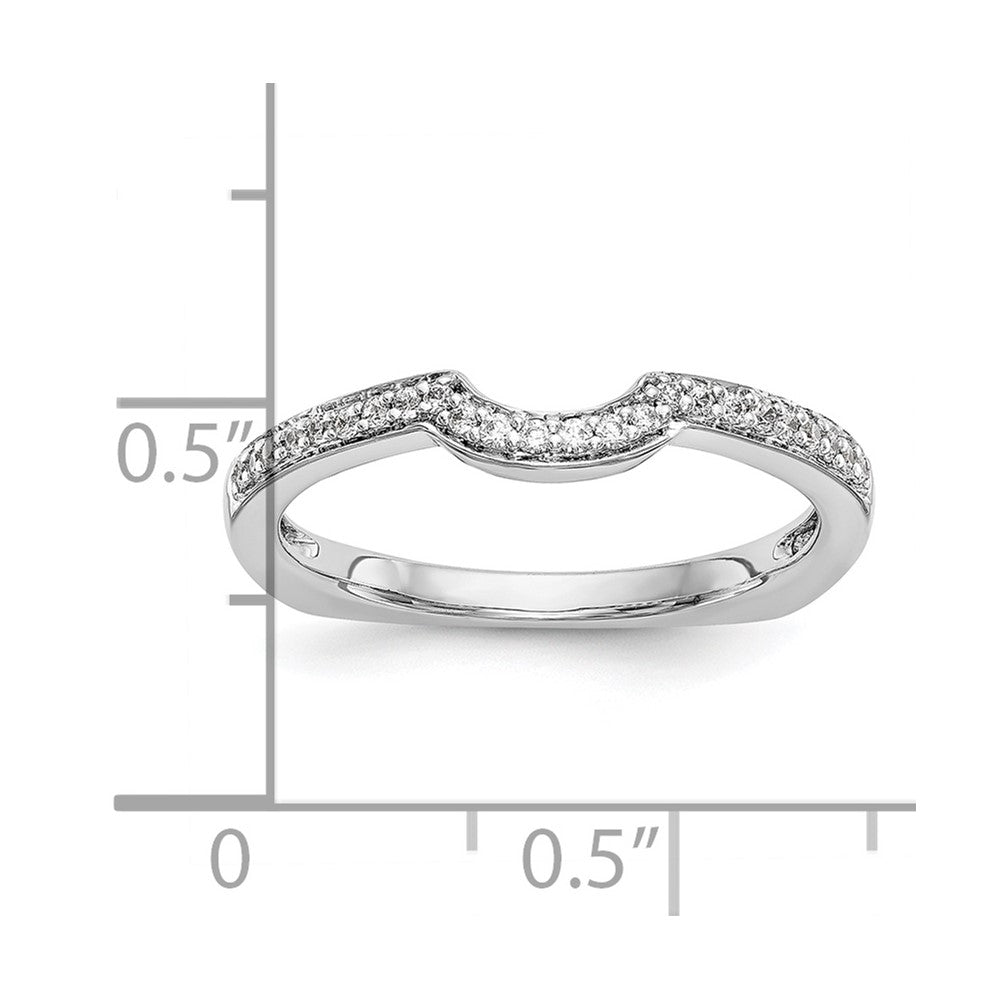 0.12ct. CZ Solid Real 14k White Gold Wedding Wedding Band Ring