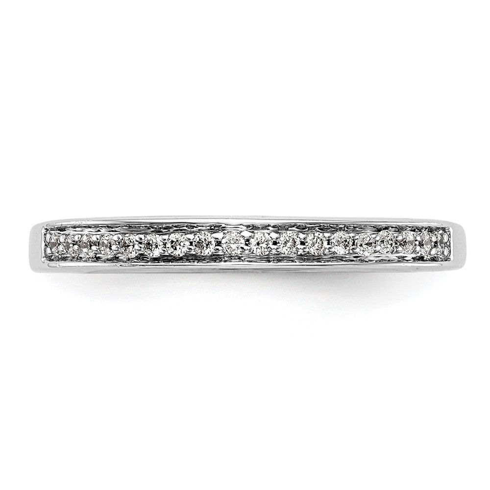 14k White Gold Real Diamond Wedding Band