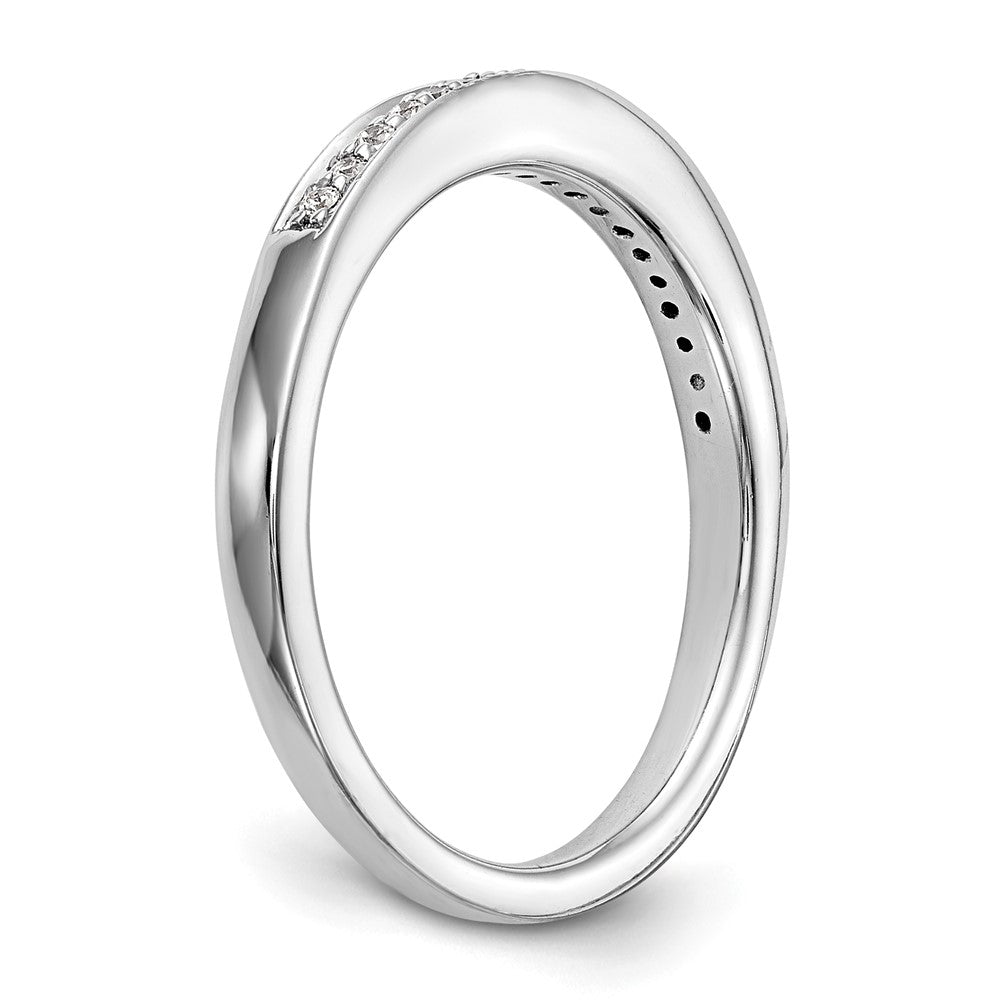 14k White Gold Real Diamond Wedding Band