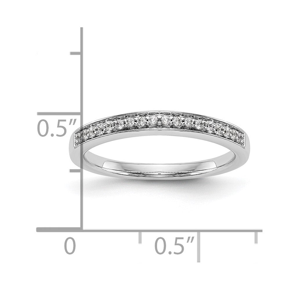 14k White Gold Real Diamond Wedding Band