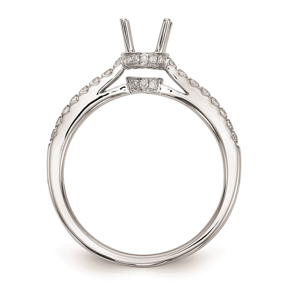 0.50ct. CZ Solid Real 14K White Gold Engagement Ring