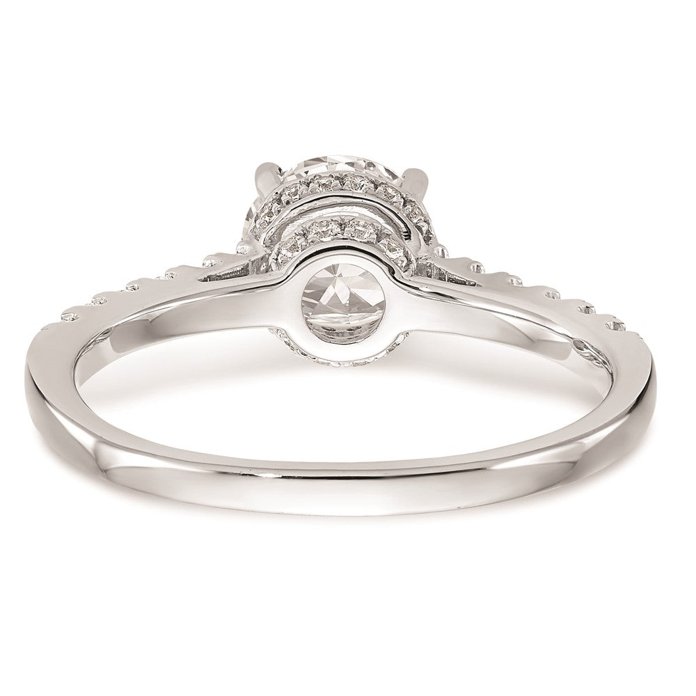 0.50ct. CZ Solid Real 14K White Gold Engagement Ring