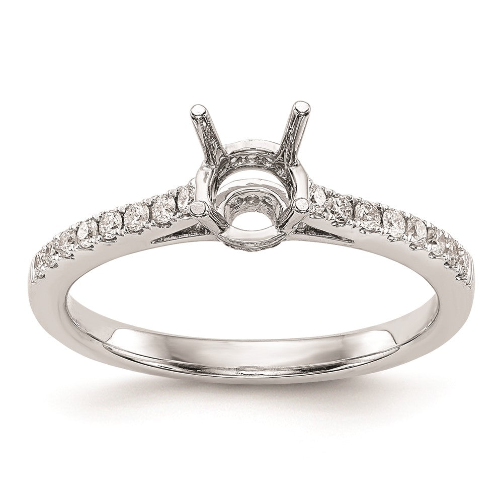 0.50ct. CZ Solid Real 14K White Gold Engagement Ring