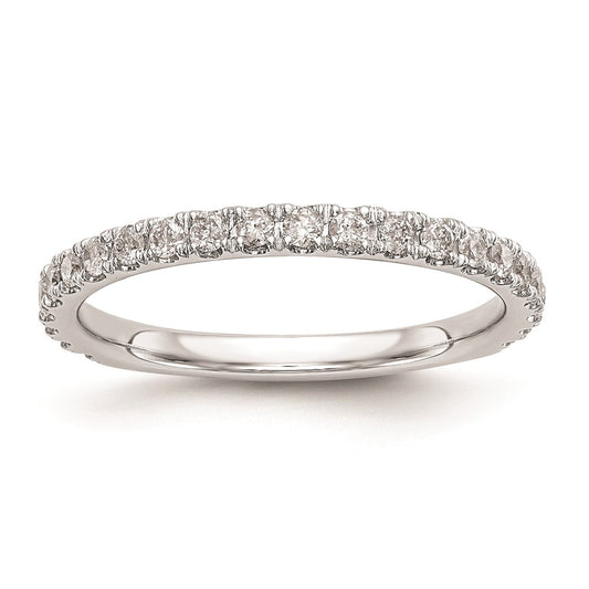 14k White Gold Real Diamond Wedding Band