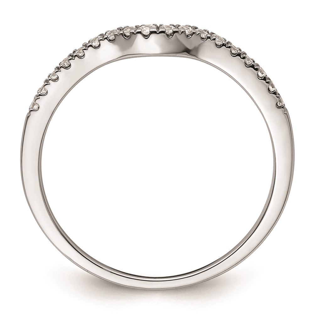 14k White Gold Real Diamond Wedding Band