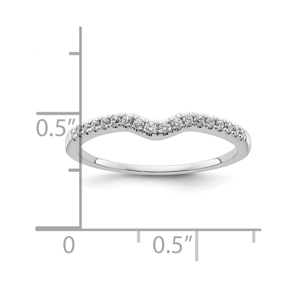 0.13ct. CZ Solid Real 14k White Gold Wedding Wedding Band Ring