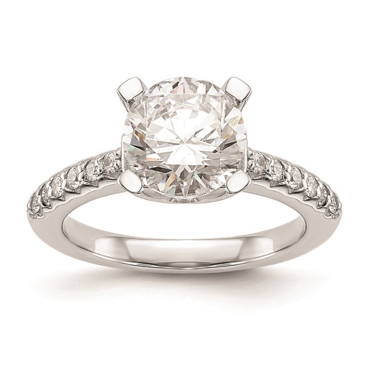 2.00ct. CZ Solid Real 14K White Gold Engagement Ring