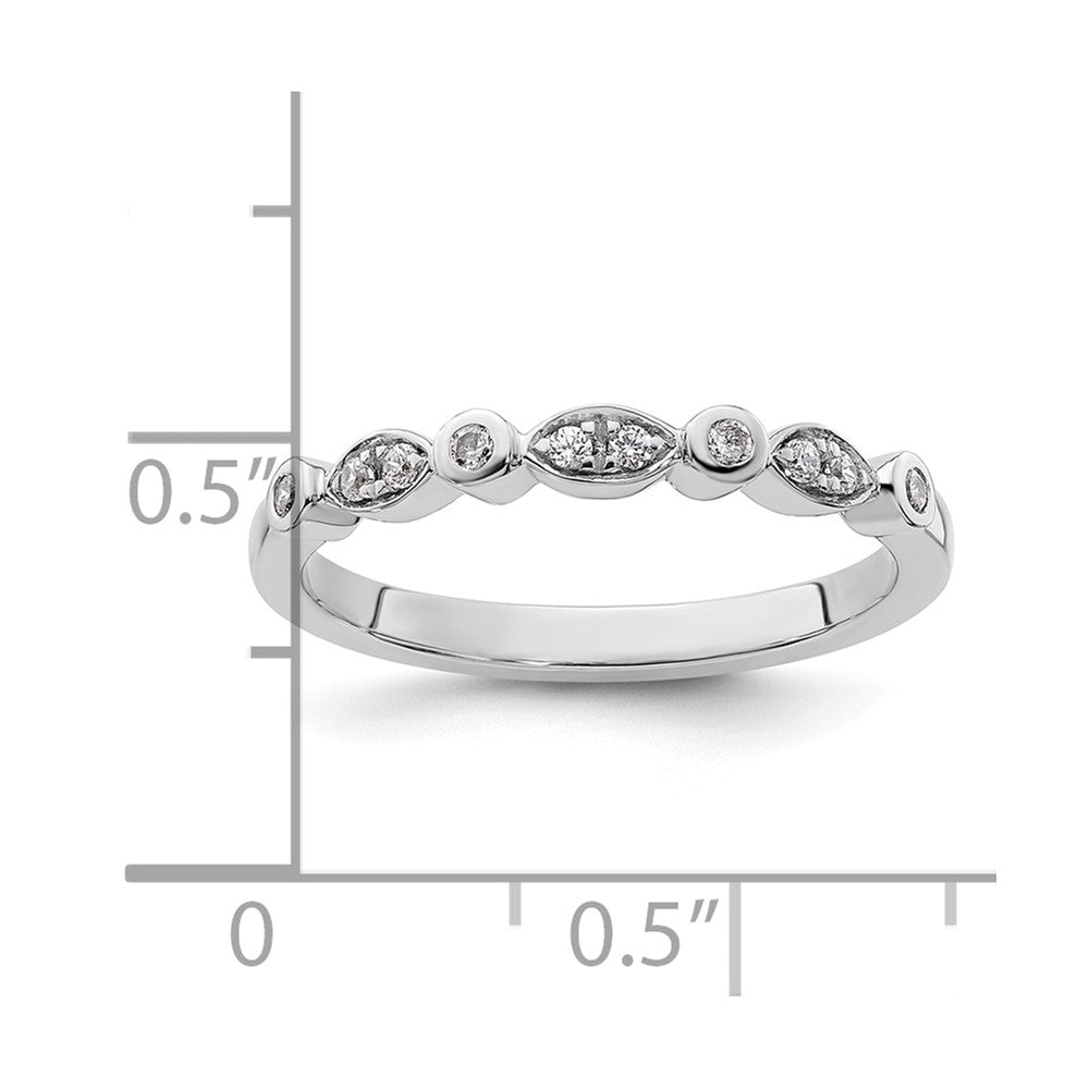 14k White Gold Real Diamond Wedding Band