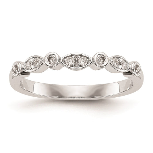 14k White Gold Real Diamond Wedding Band