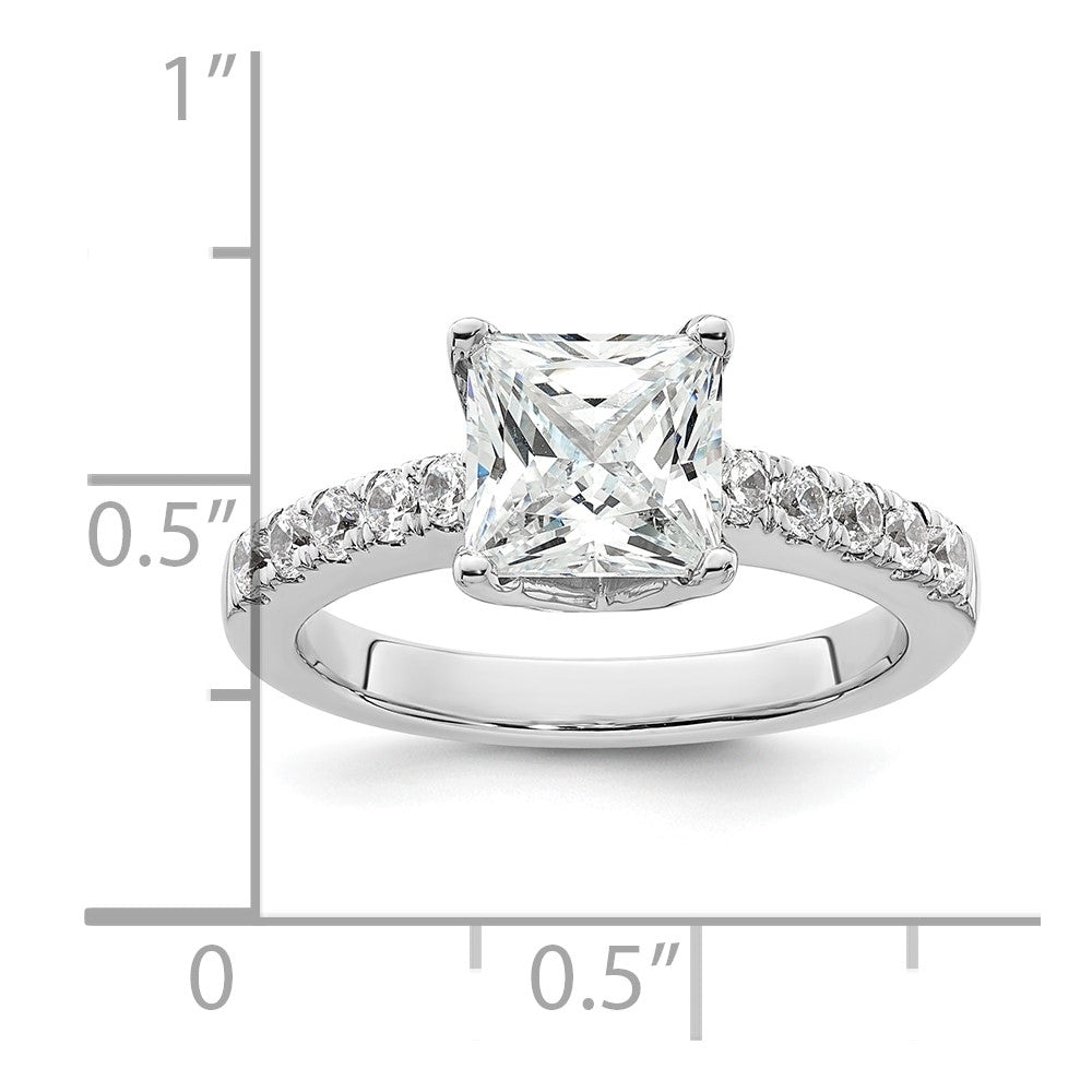 2.00ct. CZ Solid Real 14K White Gold Engagement Ring