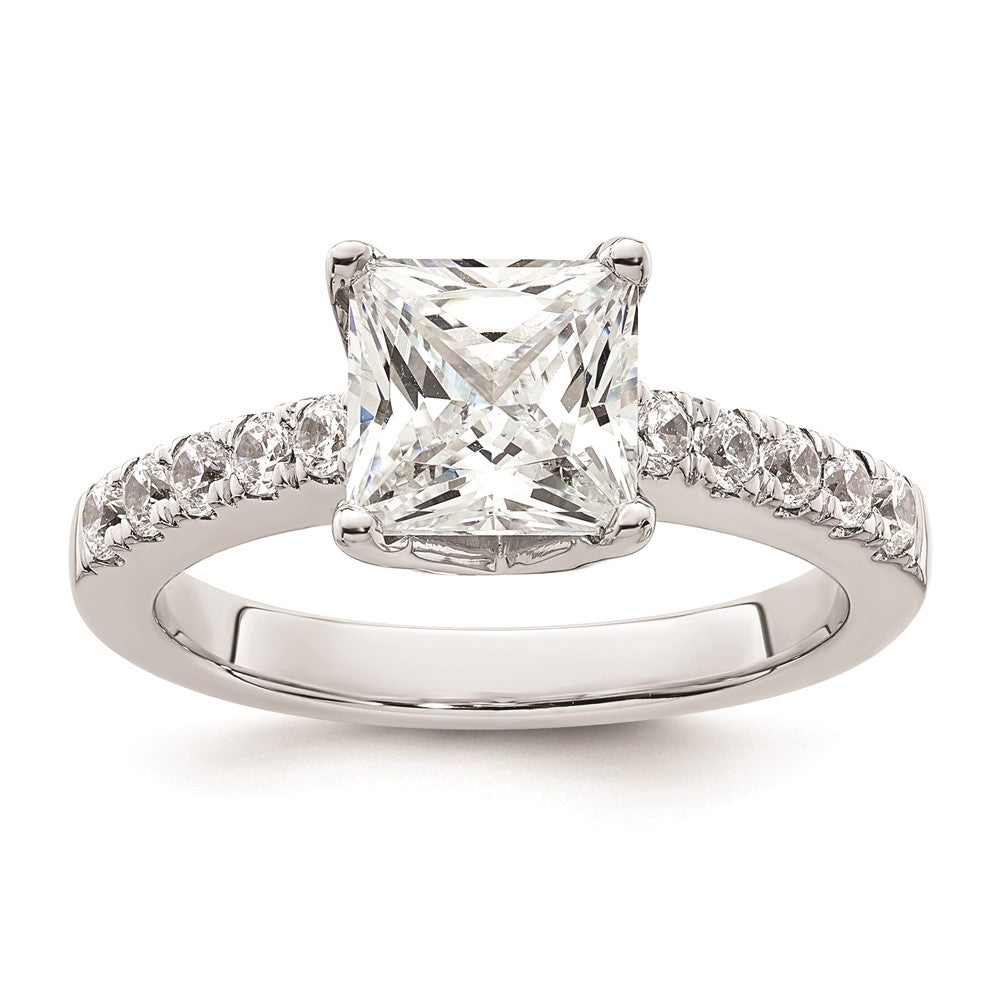 2.00ct. CZ Solid Real 14K White Gold Engagement Ring