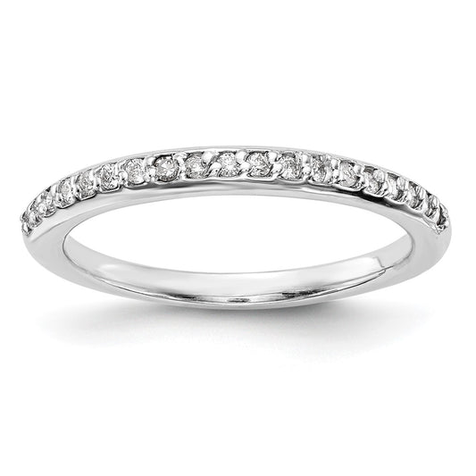 14k White Gold Real Diamond Wedding Band